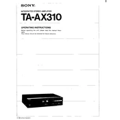 Sony TA-AX310 manual cover