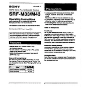 Sony SRF-M33 manual cover