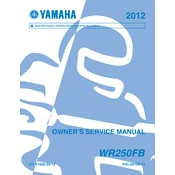 Yamaha WR250FB 2012 manual cover