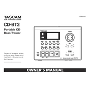 Tascam CD-BT2 manual cover