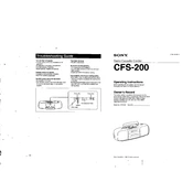 Sony CFS-200 manual cover