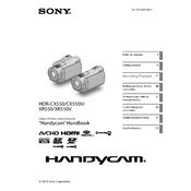 Sony HDR-CX550 manual cover