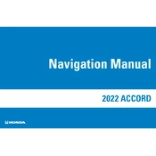 Honda Accord Sedan 2022 manual cover