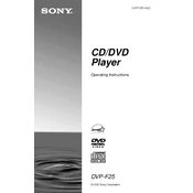 Sony DVP-F25 manual cover