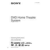 Sony DAV-HDX587WC manual cover