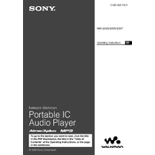 Sony NW-E503 manual cover