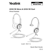 Yealink UH34 SE Mono, UH34 SE Dual manual cover