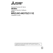 Mitsubishi Electric MRZJW3 MOTSZ111E manual cover