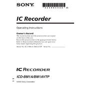 Sony ICD-BM1A manual cover