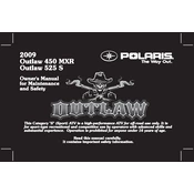 Polaris Outlaw 450 MXR, 525 S manual cover