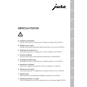 Jura Impressa F50 F55 F505 Coffee Machine manual cover