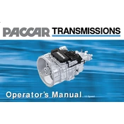 Peterbilt Paccar Truck Transmissions Operator’s manual cover