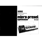 KORG M-500 manual cover