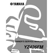 Yamaha YZ426FM 2000 manual cover