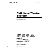 Sony DAV-FX900W manual cover