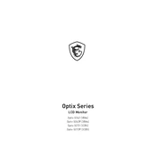 MSI Optix G242 3BA4, Optix G242P 3BA4, Optix G272 3CB5 manual cover