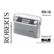 Roberts Gemini RD18 DAB 0 manual cover