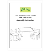 Kid's Dinosaur B&M Wooden Table and 2 Chairs 353172 manual cover