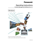 Panasonic Content Management Software Operating manual cover