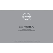 Nissan Versa Sedan 2022 manual cover