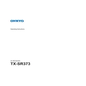 Onkyo TX SR373 manual cover