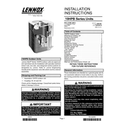 Lennox 10HPB manual cover