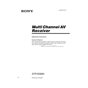 Sony STR-DG600 manual cover