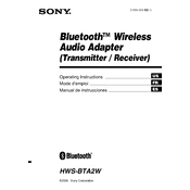 Sony HWS-BTA2W manual cover