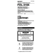 Sony FDL-3105 manual cover