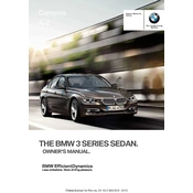 BMW 320i Sedan 3 Series 2013 manual cover