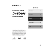 Onkyo DV BD606 manual cover