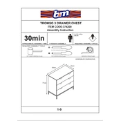 Tromso B&M 3 Drawer Chest 374200 manual cover