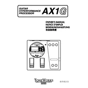 KORG AX1G manual cover