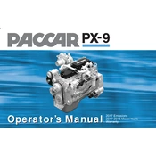 Peterbilt Paccar PX9 Truck Engine Operator’s manual cover