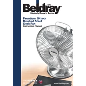 Beldray EH1099 Premium 10 Inch Brushed Steel Desk Fan manual cover