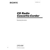 Sony CFD-E90 manual cover