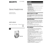 Sony MDR-XB300 manual cover