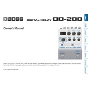 Boss DD-200 manual cover