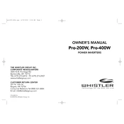 Whistler Pro200W Power Inverter manual cover