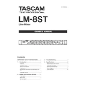 Tascam LM-8ST manual cover