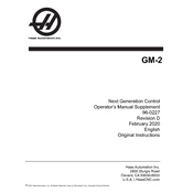 Haas Gantry Mill 2 Supplement manual cover