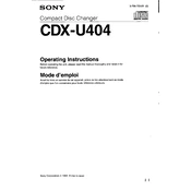 Sony CDX-U404 manual cover