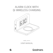 Goodmans B&M Alarm Clock with Qi Wireless Charging 359779