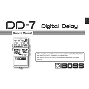 Boss DD-7 manual cover