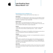 Apple Motion 1.0.1 Late Breaking News manual cover