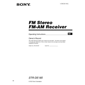 Sony STR-DE185 manual cover