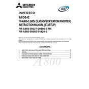 Mitsubishi Electric A800 E, FR A860 E manual cover