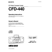 Sony CFD-440 manual cover