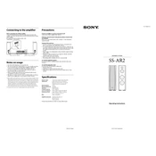 Sony SS AR2 manual cover