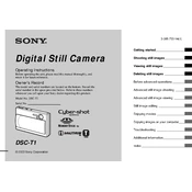 Sony DSC-T1 manual cover